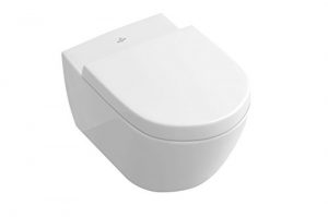 Villeroy & Boch Wand-WC Subway 2.0, Tiefspüler mit offenem Wasserrand und ceramicplus, 1 Stück, weiß alpin, 5614R0R1