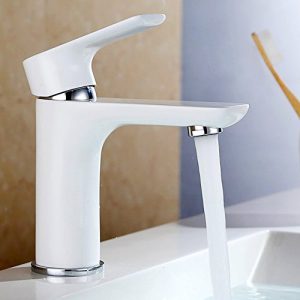 Dailyart® Weiß Design Bad & WC Waschtisch-Armatur Wasserhahn Waschtischarmaturen Badezimmerarmaturen