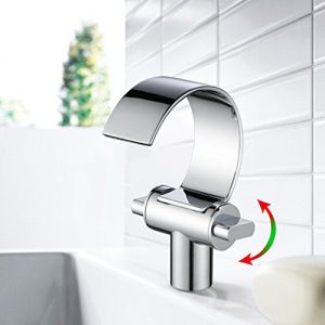 Auralum® Wasserhahn Waschbecken Einhandmischer Wassertisc Waschtischarmatur Armatur Chrom Küche Bad