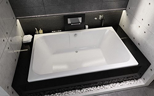 EXCLUSIVE LINE® Rechteckwanne Badewanne RIHO Sobek 180 x 115 cm BB28 + Füße + Ablauf Viega