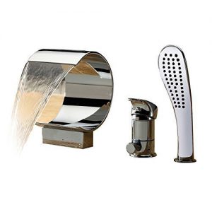 Sprinkle zeitgenössische Wasserfall Badewanne Wasserhahn mit Handbrause verchromt waschtischarmatur armaturen badewannenarmatur spültischarmatur wasserhahn bad waschtischarmaturen