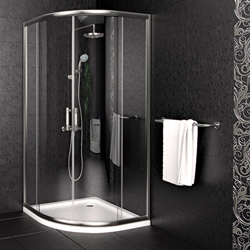 Duschkabine Duschtasse Duschabtrennung Duschwanne Dusche 90x90cm Viertelkreisdusche Premium